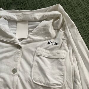 White Bride Pajama Set